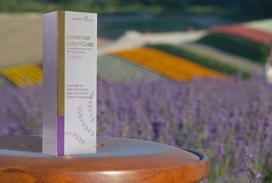 lavender lotion gold